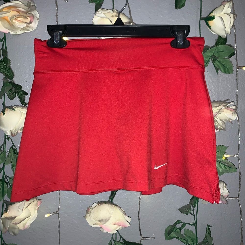 Nike red tennis skirt